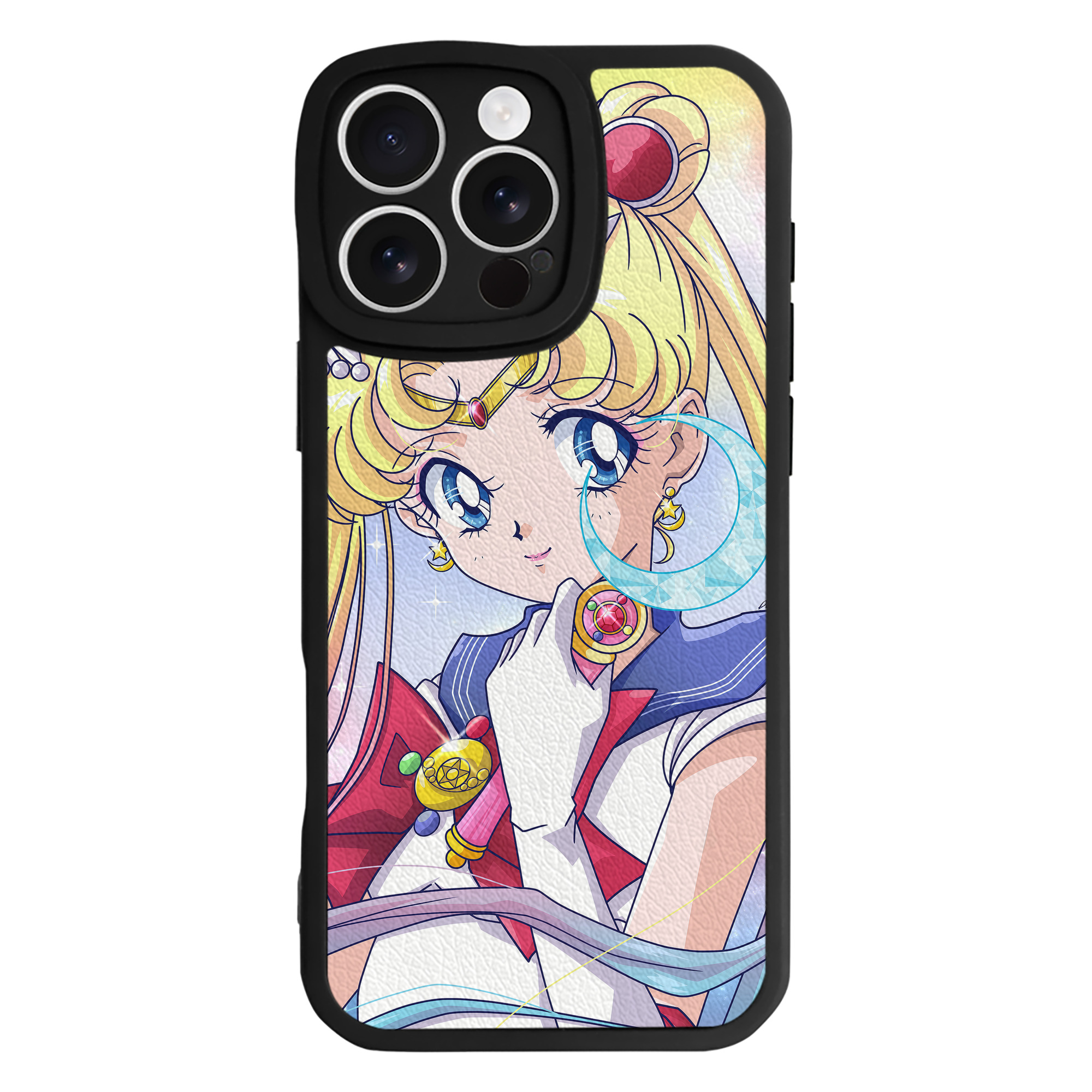 （画像用） 美少女戦士セーラームーン Sailor Moon 【iPhone 16シリーズ対応】シリコンスマホケース（レザー調） 材質：シリコン